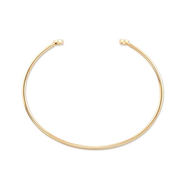 Marisa 14k Yellow Gold Cuff Bracelet in White Diamond - Image 3