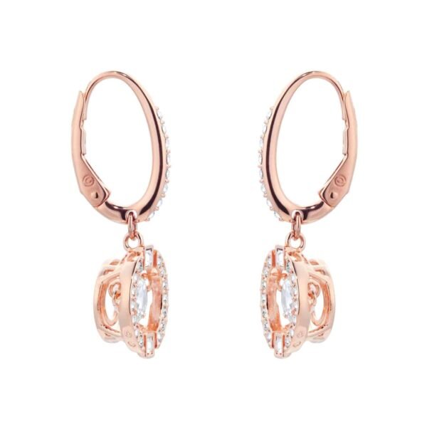 Sparkling Dance Rose Gold Plated Drop Earrings - Image 4
